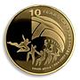 Nelson Mandela, 10 Years Of Freedom, South Africa, Gold Plated Coin, Token