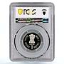 India 1 rupee Premier-Minister Jawaharlal Nehru PR68 PCGS CuNi coin 1989