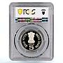 India 5 rupees Premier-Minister Jawaharlal Nehru PR68 PCGS CuNi coin 1989