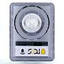 Mexico 1 peso Disco de La Muerte Disc of Death MS67 PCGS silver coin 1998