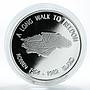 Nelson Rolihlahla Mandela, A Long Walk To Freedom, Silver Plated Coin, Token