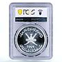 Oman 5 rials Arabian White Oryx Qaboos MS69 PCGS silver coin 1976