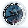 Australia 1 dollar 1st Moon Walk Astronaut Space hologram silver coin 2004