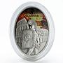 Fiji 10 dollars Gladiator Ancient Rome Colosseum colored proof silver coin 2013