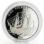 Liberia 20 dollars HMS Victory Ship proof silver coin 2000