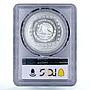 Mexico 5 pesos Senor de Las Limas Lord of Limes MS67 PCGS silver coin 1998