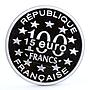 France 100 francs European Heritage Luxembourg Wenceslaus Wall silver coin 1997