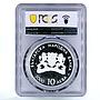 Bulgaria 10 leva 27 Summer Olympic Games Weightlifting PR65 PCGS silver 2000