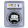 Bulgaria 10 leva 27 Summer Olympic Games Weightlifting PR69 PCGS silver 2000