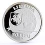 Lithuania 50 litu The Grand Duke Gediminas proof silver coin 1996