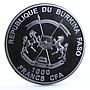 Burkina Faso 1000 francs Holy Crocodile Sacre in Dark Datina silver coin 2013