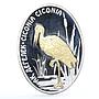 Kazakhstan 100 tenge Endangered Wildlife White Stork Bird Fauna silver coin 2012