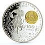 Kazakhstan 100 tenge Great Commanders Sultan Baybars Horseman silver coin 2012