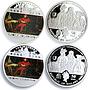 Malawi set of 6 coins Polish Painter Jan Matejko Art colored silver coins 2009