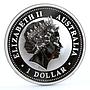 Australia 1 dollar Lunar Calendar I Year of the Rabbit gilded silver coin 1999