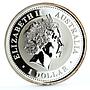 Australia 1 dollar Lunar Calendar I Year of the Rooster gilded silver coin 2005