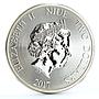 Niue 2 dollars Big African Five Lion Animals Fauna gilded silver coin 2017