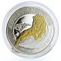 Niue 2 dollars Big African Five Lion Animals Fauna gilded silver coin 2017