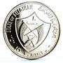 Fujairah 10 riyals Apollo XIV Moon Landing Program proof silver coin 1970