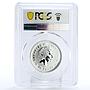 Australia 50 cent Year of the Horse MS68 PCGS silver coin 1/2 oz 2002