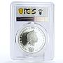 Ghana 25 cedis 25th Anniversary Marine Bank Ship PR68 PCGS silver coin 2014