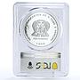 Sao Tome and Principe 1000 dobras Fauna Butterfly PR68 PCGS silver coin 1998