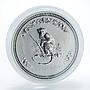 Australia 1 dollar Year of the Monkeys Lunar calendar Series I silver 2004