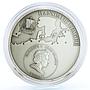 Cook Islands 5 dollars Hanseatic League Lubeck City Ship Clipper Ag coin 2009