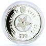 Fiji 10 dollars Jewel Filigree Zirconia Star Precious Ornament Art Ag coin 2012