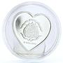 Liberia 10 dollars Endless Love Swans Birds colored proof silver coin 2007