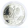 Poland 20 zlotych Endangered Wildlife Eagle Owl Bird Fauna silver coin 2005