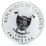 Cameroon 1000 francs Cupid Angel of Love Romance Feelings proof silver coin 2010