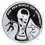 Georgia 1 lari Football World Cup in Germany Trophey proof silver coin 2004