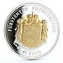 Liechtenstein 40 euro 190th Independence Carriage piedfort gilded Ag coin 1996