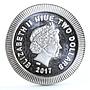 Niue 2 dollars Mythology Athena Owl Bird Moon Olive Branch silver coin 2017