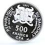 Benin Dahomey 500 francs 10 Years of Independence Oueme Woman silver coin 1971