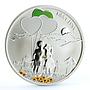 Cook Islands 5 dollars First Love Boy Girl Hearts Balloons silver coin 2014