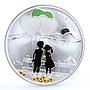 Cook Islands 5 dollars First Love Boy Girl Hearts Balloons silver coin 2014