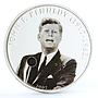 Mongolia 500 togrog Famous Politicians series John Kennedy silver Al coin 2007