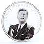 Mongolia 500 togrog Famous Politicians series John Kennedy silver Al coin 2007