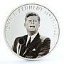 Mongolia 500 togrog Famous Politicians series John Kennedy silver Al coin 2007