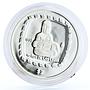 Mexico 2 pesos Senor de Las Limas Lord of Limes Statue proof silver coin 1996