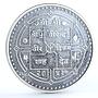 Nepal 500 rupees UNICEF Fund International Year of the Children silver coin 1997