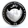 Palau 5 dollars Marine Life Protection Pinctada Maxima Shell silver coin 2007