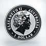 Australia 1 dollar Year of the Monkeys Lunar calendar Series I silver 2004