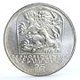 Czechoslovakia 25 korun 25th Anniversary of Slovak Uprising silver coin 1969