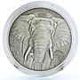 Gabon 1000 francs Endangered Wildlife Elephant Animals Fauna silver coin 2012