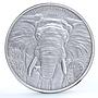 Gabon 1000 francs Endangered Wildlife Elephant Animals Fauna silver coin 2012