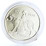 Iceland 500 kronur 1100 Years of 1st Settlement Woman Cow proof silver coin 1974