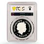 Australia 1 dollar Mawson Antarctic Station Penguin Fauna PR69 PCGS Ag coin 2004